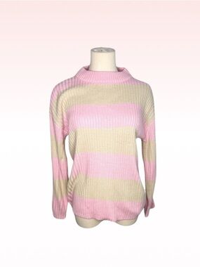 LOVE FOR HUMANITY Pink Striped Sweater (Sz M)